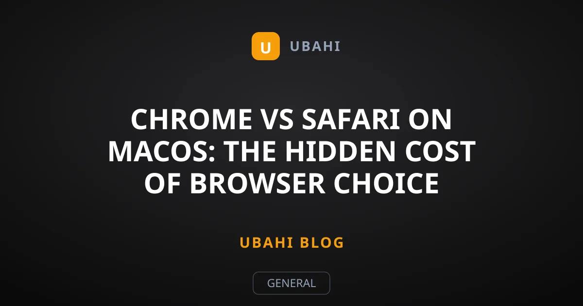 Chrome vs Safari on macOS: The Hidden Cost of Browser Choice